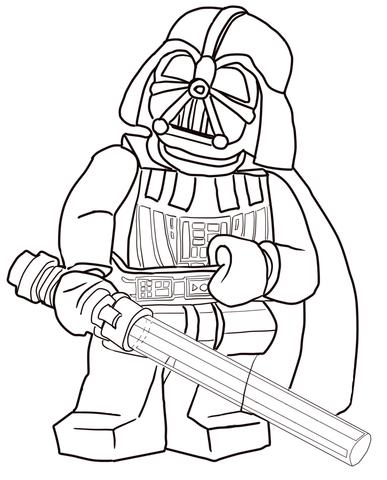 Lego Star Wars Darth Vader Coloring Page